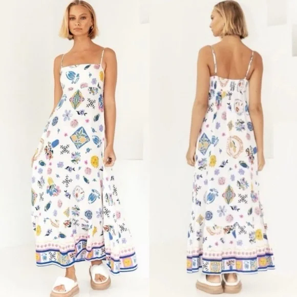 knee length dresses for ladies Label of Love Palm Oasis Midi Dress main image 0